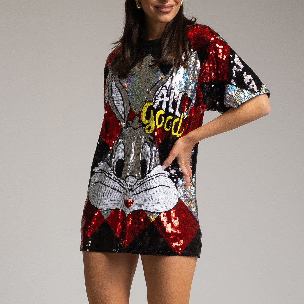 MINI VESTIDO PAILLETS BUGS BUNNY
