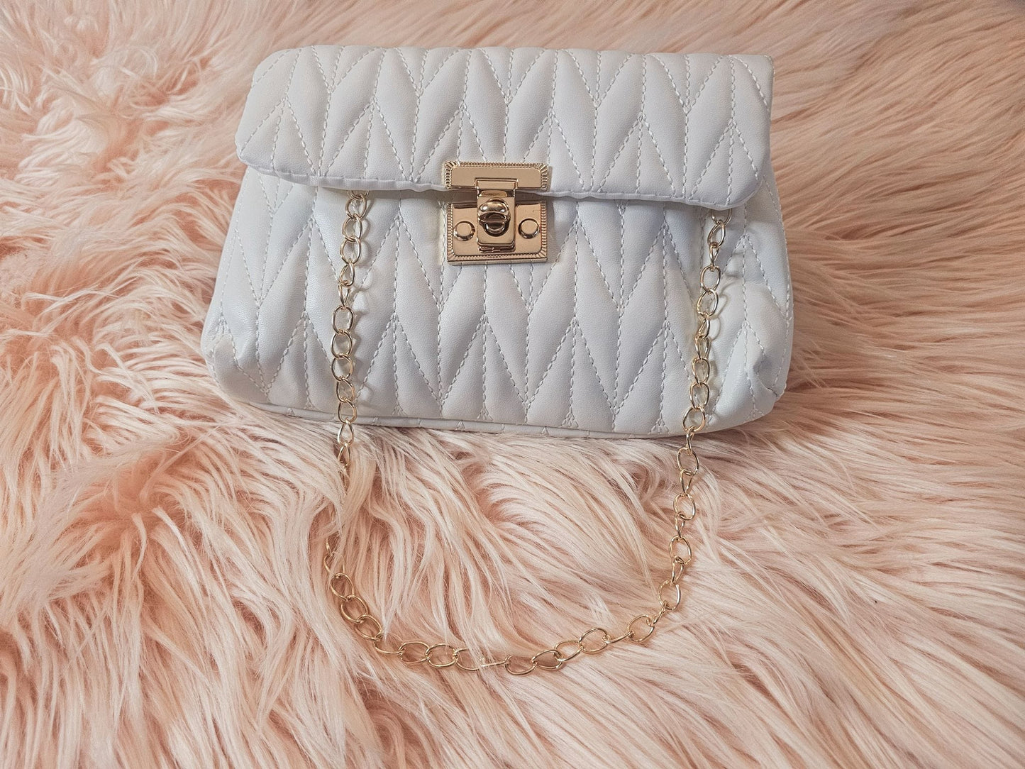 BOLSO PIEL SINTÉTICO COLOR BLANCO