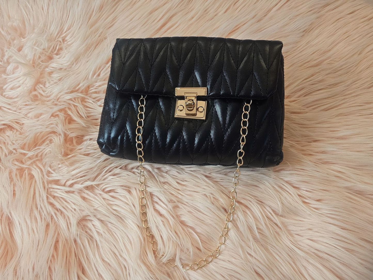 BOLSO PIEL SINTÉTICO COLOR NEGRO