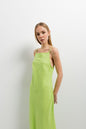 VESTIDO MIDI CON LINO