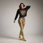 SUDADERA OJO GLITTER COLOR NEGRO