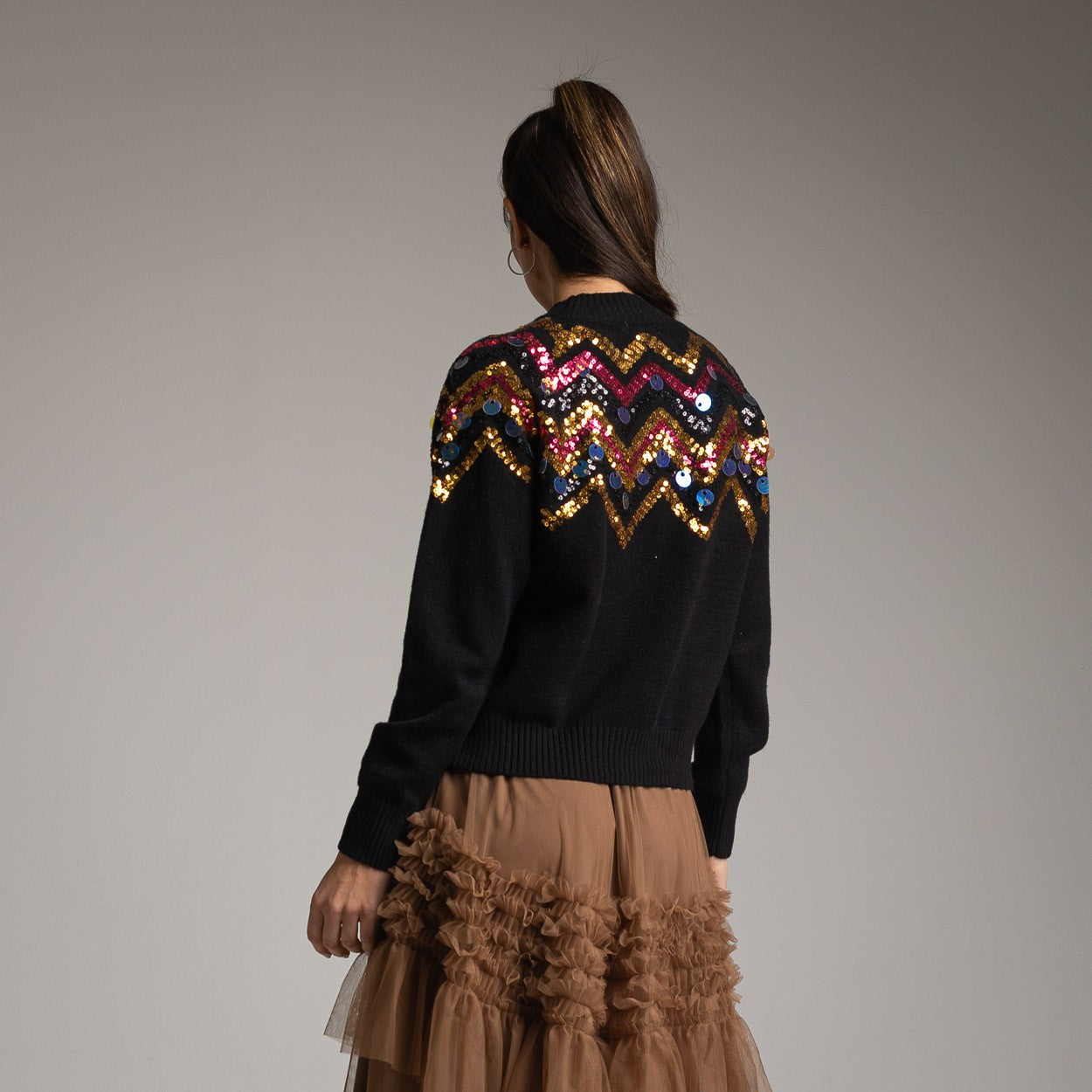 JERSEY GRECAS ZIG ZAG COLOR NEGRO