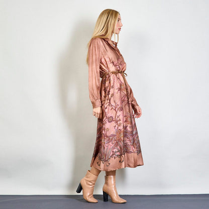VESTIDO SATEN FLORAL